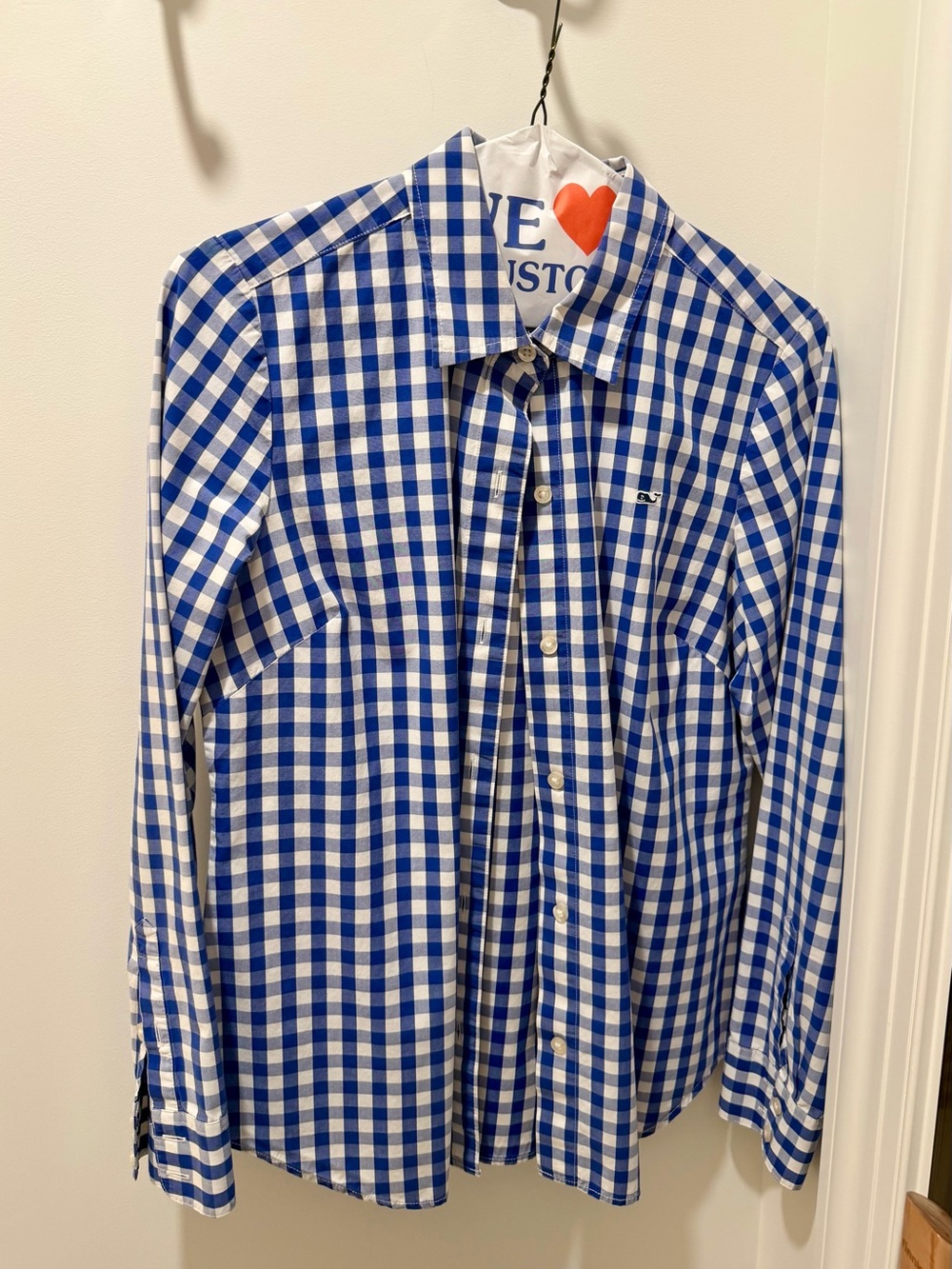 Vineyard Vines Blue and White Gingham Button-Down Shirt